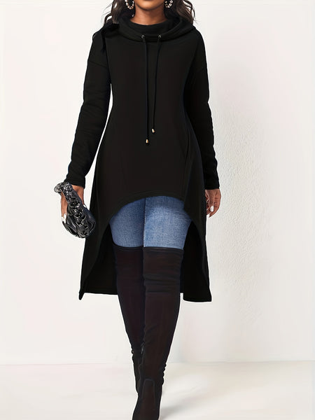 Casual Long Sleeve Drawstring Hoodie Sweatshirt KR0741 Furdela