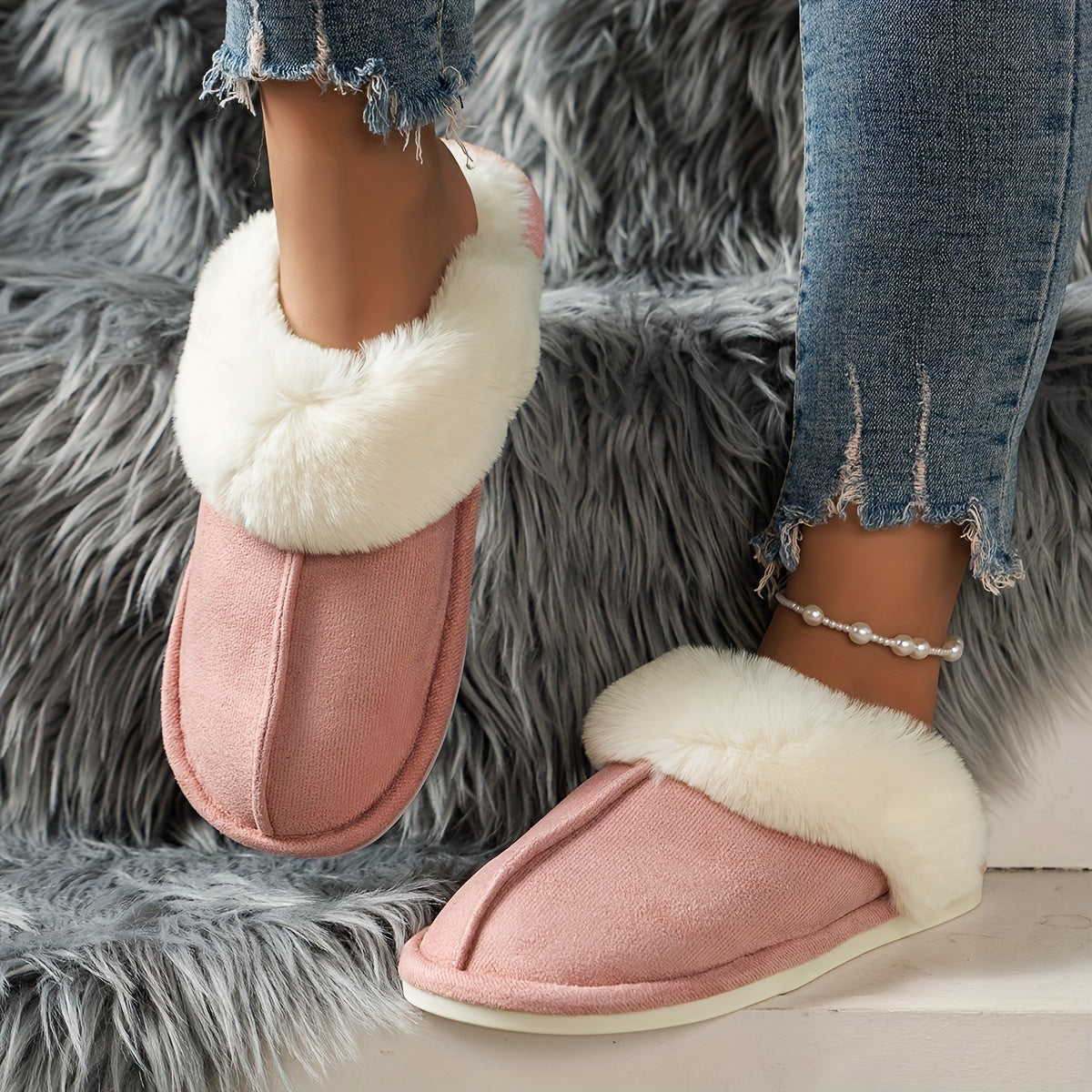 Women's Fluffy Furry Slippers RG7412 Furdela