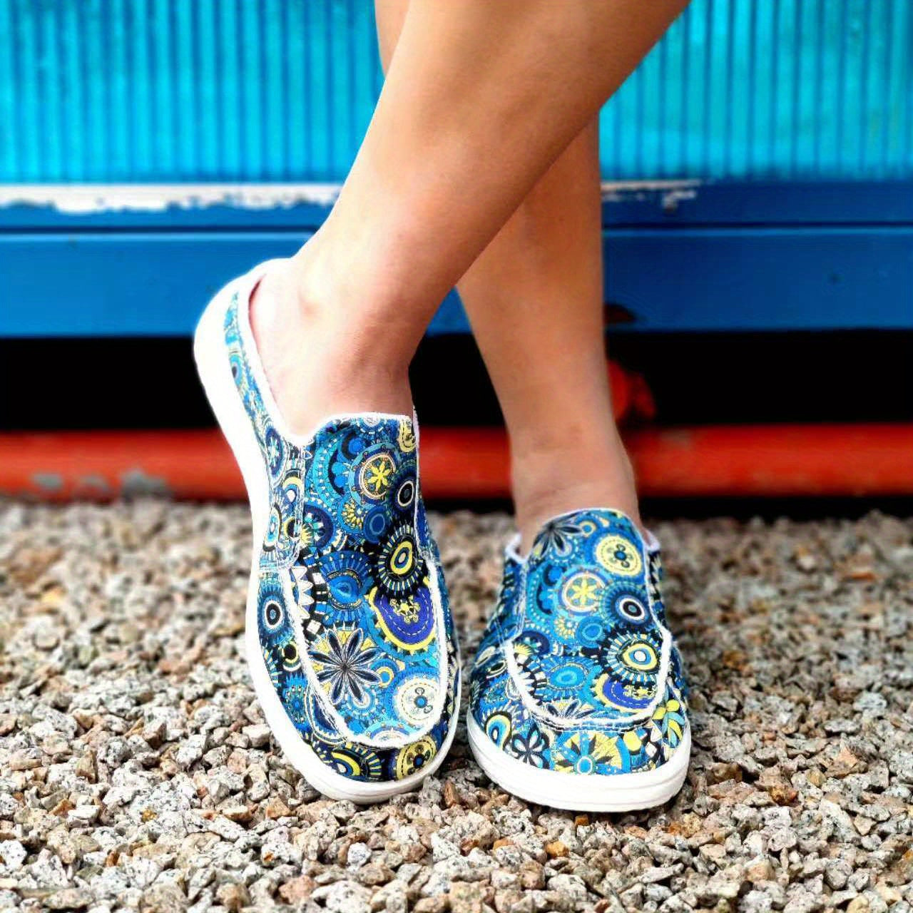 Women's Floral Print Canvas Shoes AT9852 Furdela