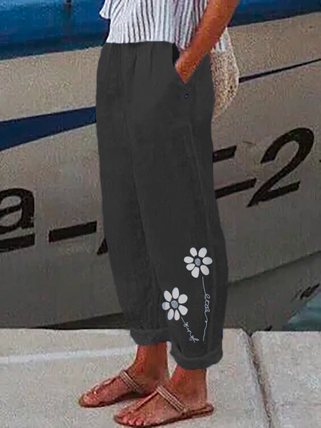 Floral Casual Pants  QB102