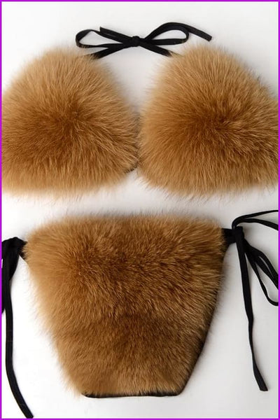 {5-7 days wait for make} New Color Fur Bikini F957 - Furdela