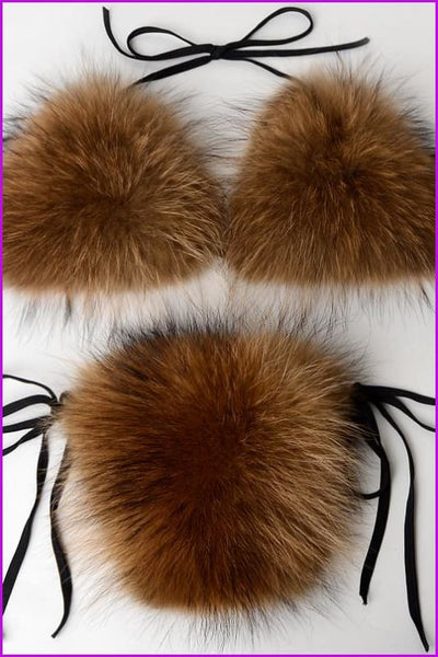 {5-7 days wait for make} New Color Fur Bikini F957 - Furdela