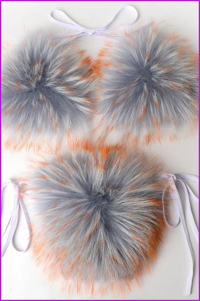 {5-7 days wait for make} New Color Fur Bikini F957 - Furdela