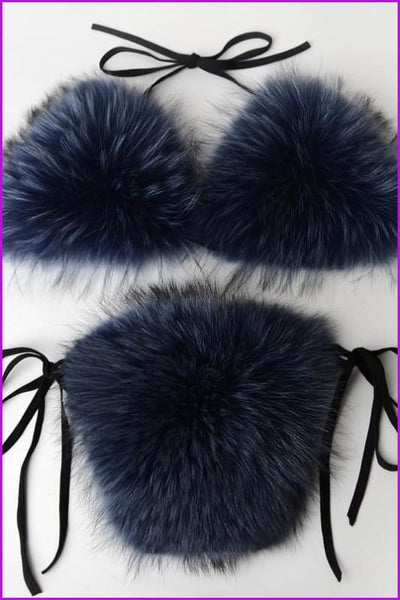{5-7 days wait for make} New Color Fur Bikini F957 - Furdela