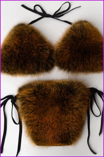 {5-7 days wait for make} New Color Fur Bikini F957 - Furdela