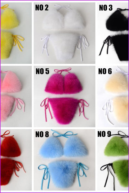 {5-7 days wait for make} New Color Fur Bikini F957 - Furdela