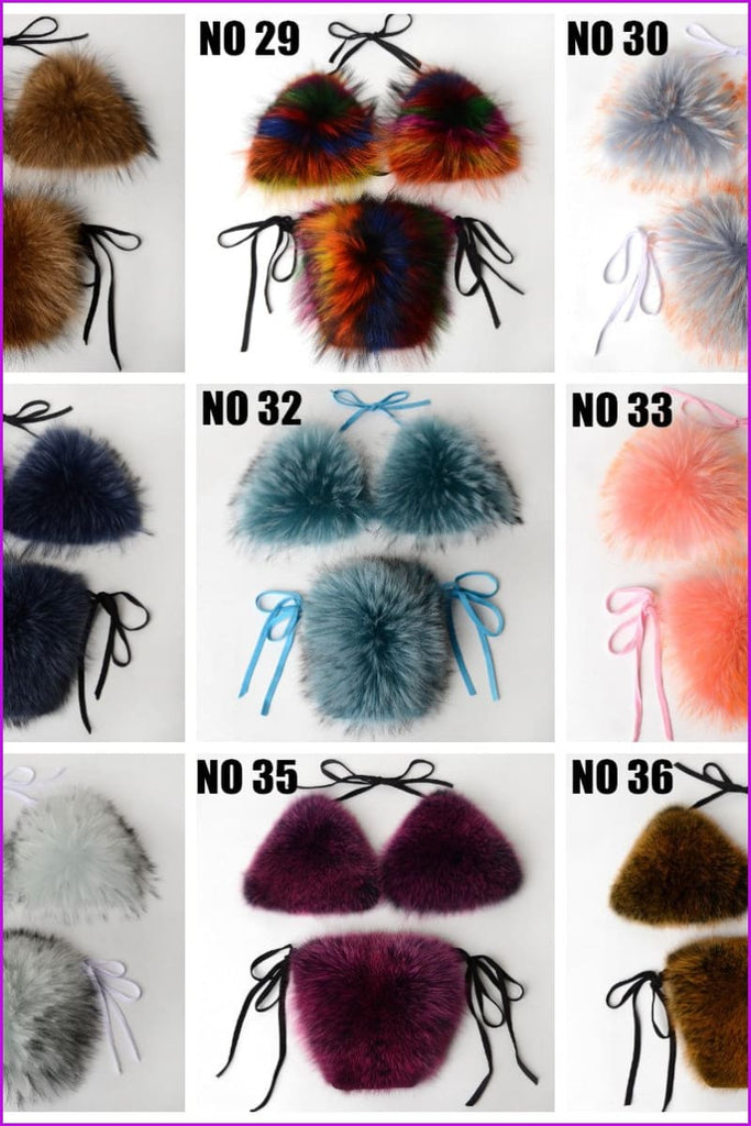 {5-7 days wait for make} New Color Fur Bikini F957 - Furdela