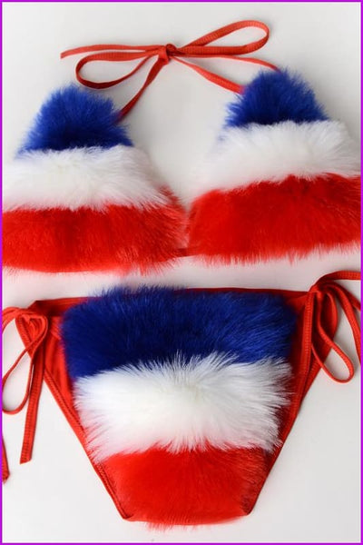{5-7 days wait for make} New Color Fur Bikinis F957 - Furdela