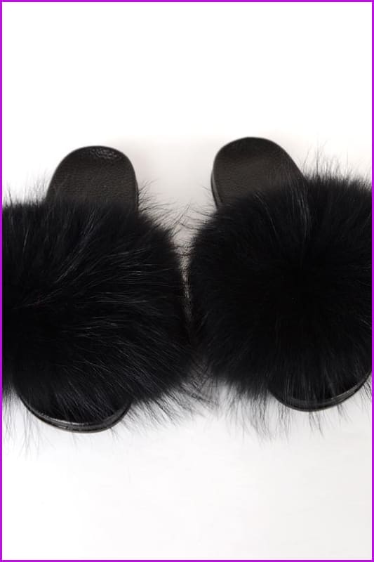 {5-7 days wait for make} New Color Raccoon Fur Slides F581 - Furdela