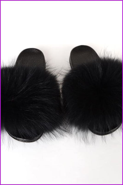 {5-7 days wait for make} New Color Raccoon Fur Slides F581 - Furdela