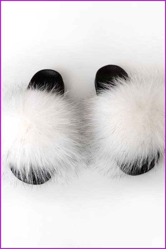 {5-7 days wait for make} New Color Raccoon Fur Slides F581 - Furdela