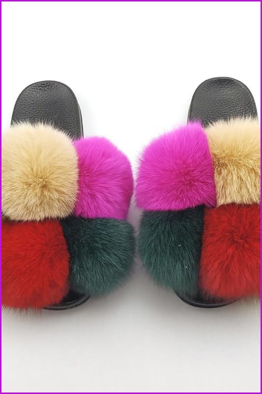 {5-7 days wait for make} New Fluffy Balls Slides F838 - Furdela