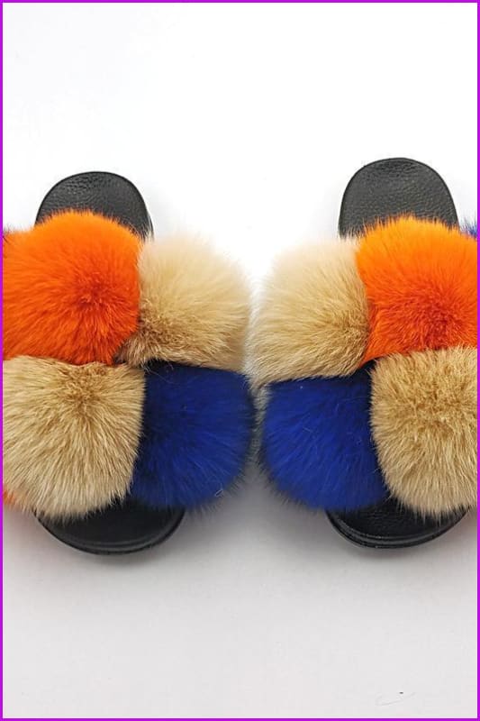 {5-7 days wait for make} New Fluffy Balls Slides F838 - Furdela