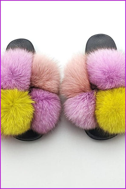 {5-7 days wait for make} New Fluffy Balls Slides F838 - Furdela