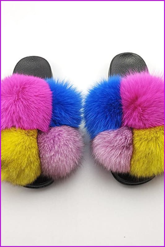 {5-7 days wait for make} New Fluffy Balls Slides F838 - Furdela