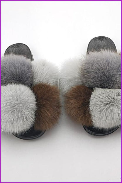 {5-7 days wait for make} New Fluffy Balls Slides F838 - Furdela