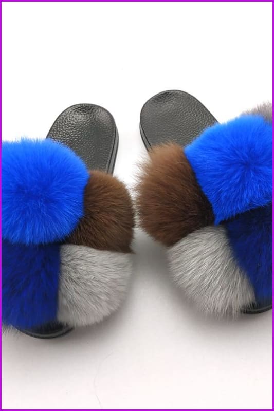 {5-7 days wait for make} New Fluffy Balls Slides F838 - Furdela