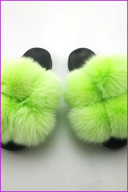 {5-7 days wait for make} New Fluffy Balls Slides F838 - Furdela