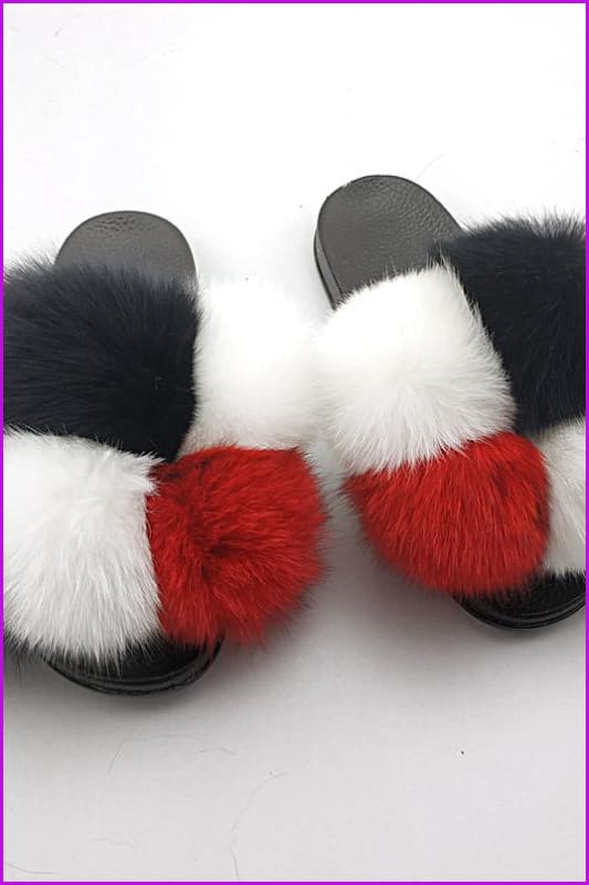 {5-7 days wait for make} New Fluffy Balls Slides F838 - Furdela