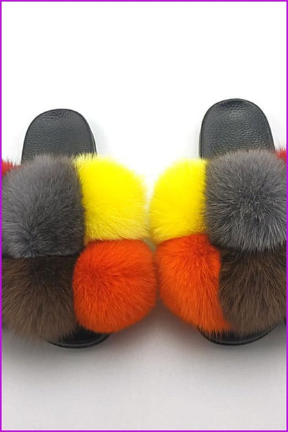 {5-7 days wait for make} New Fluffy Balls Slides F838 - Furdela