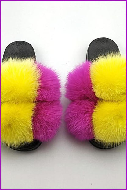 {5-7 days wait for make} New Fluffy Balls Slides F838 - Furdela