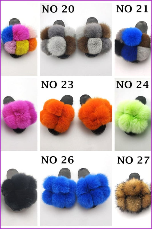 {5-7 days wait for make} New Fluffy Balls Slides F838 - Furdela