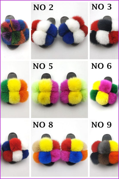 {5-7 days wait for make} New Fluffy Balls Slides F838 - Furdela