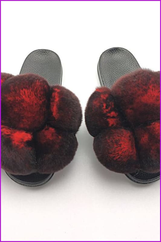 {5-7 days wait for make} New Fluffy Rabbit Balls Slides F838 - Furdela