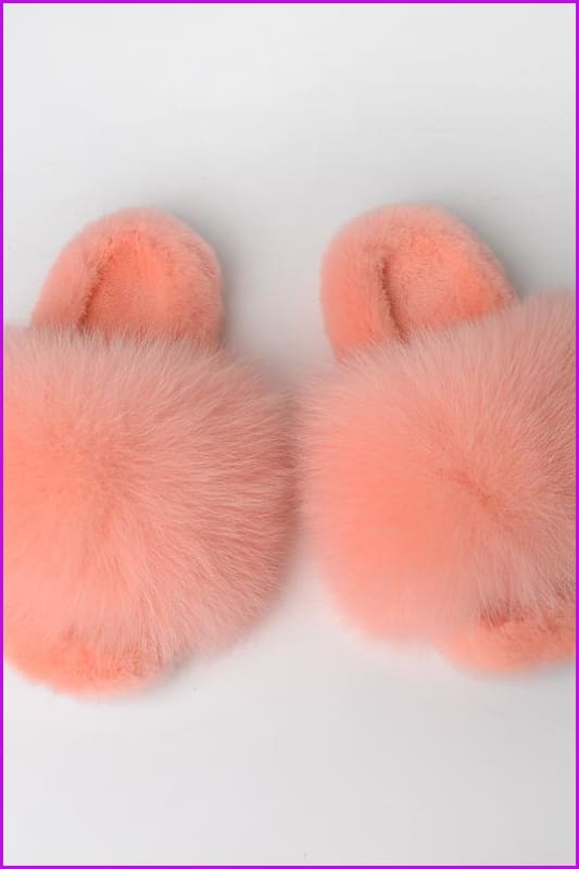 {5-7 days wait for make} Warm Winter Super Fluffy Fur Slides F1249 - Furdela