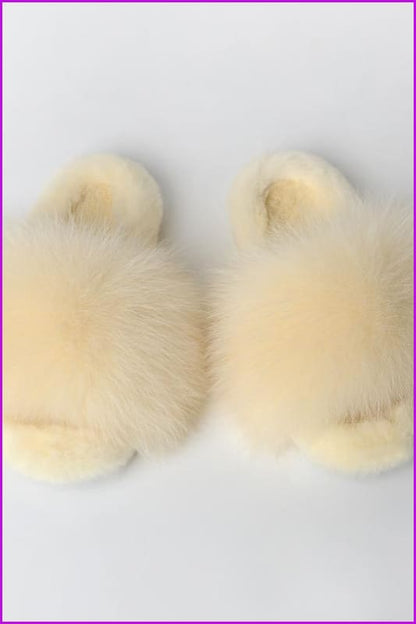 {5-7 days wait for make} Warm Winter Super Fluffy Fur Slides F1249 - Furdela