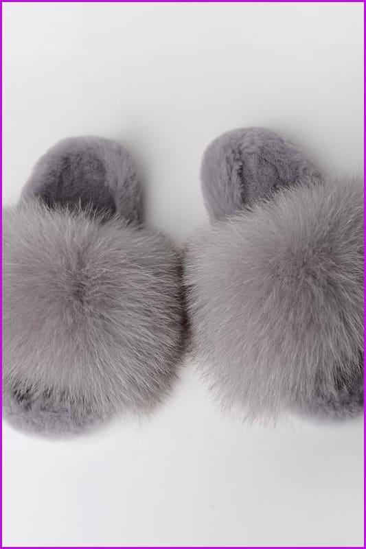 {5-7 days wait for make} Warm Winter Super Fluffy Fur Slides F1249 - Furdela