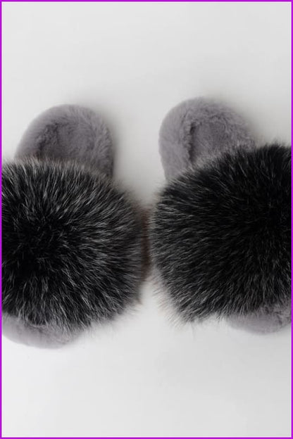 {5-7 days wait for make} Warm Winter Super Fluffy Fur Slides F1249 - Furdela