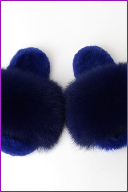 {5-7 days wait for make} Warm Winter Super Fluffy Fur Slides F1249 - Furdela