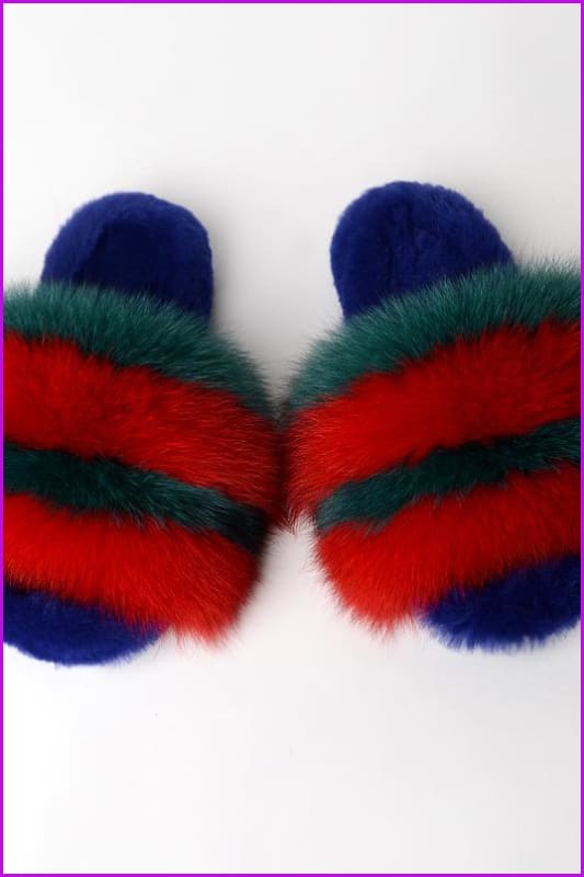 {5-7 days wait for make} Warm Winter Super Fluffy Fur Slides F1249 - Furdela