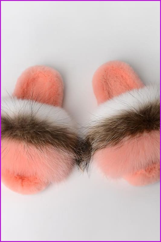 {5-7 days wait for make} Warm Winter Super Fluffy Fur Slides F1249 - Furdela