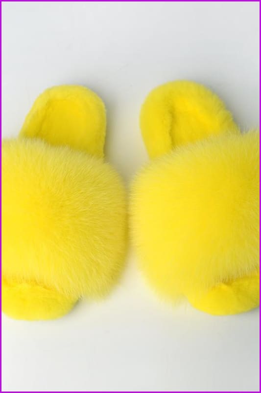 {5-7 days wait for make} Warm Winter Super Fluffy Fur Slides F1249 - Furdela