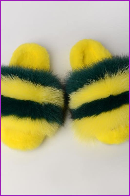 {5-7 days wait for make} Warm Winter Super Fluffy Fur Slides F1249 - Furdela