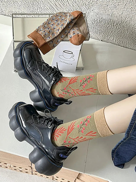 5 Pairs Women Vintage Warm Socks Ada Fashion