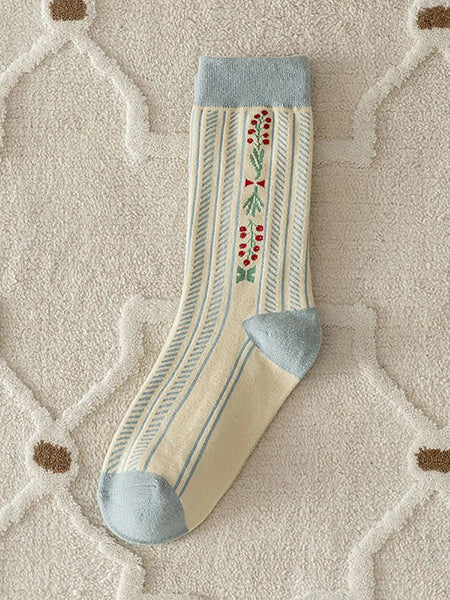 5 Pairs Women Vintage Warm Socks Ada Fashion