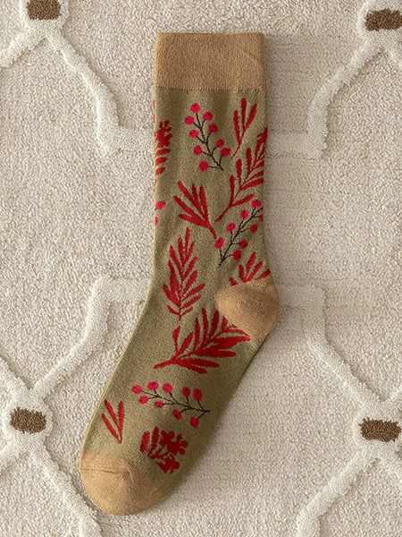 5 Pairs Women Vintage Warm Socks Ada Fashion