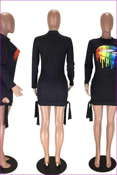 5 Colors Big Mouth Jumper Dress F316 - Furdela