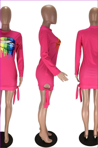 5 Colors Big Mouth Jumper Dress F316 - Furdela