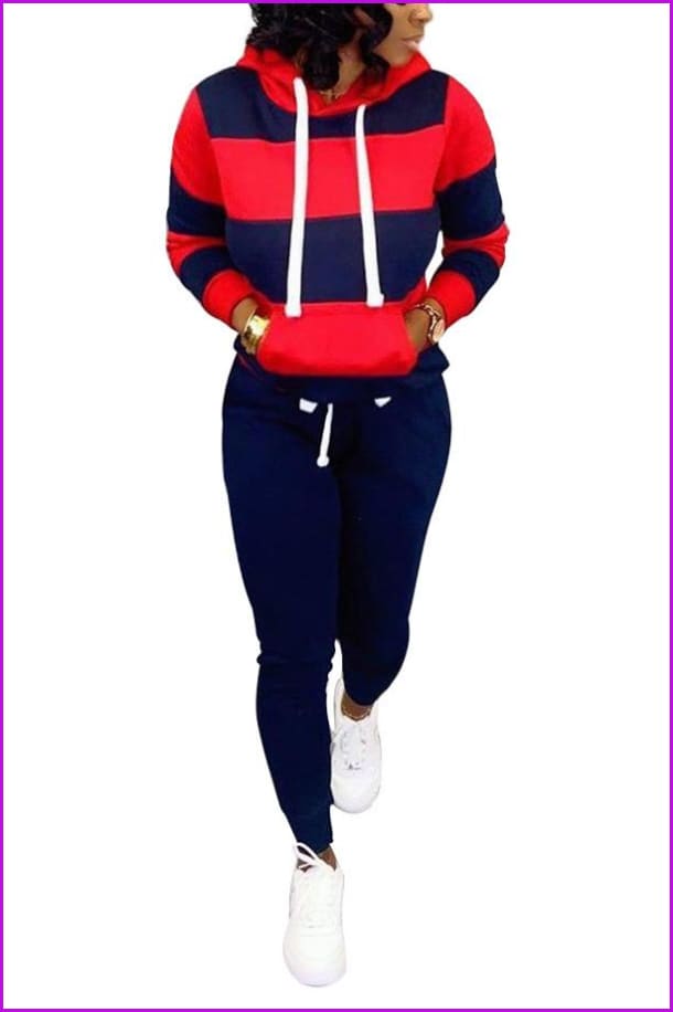 5 Colors Casual Hoodie And Pants Set F275 - Furdela