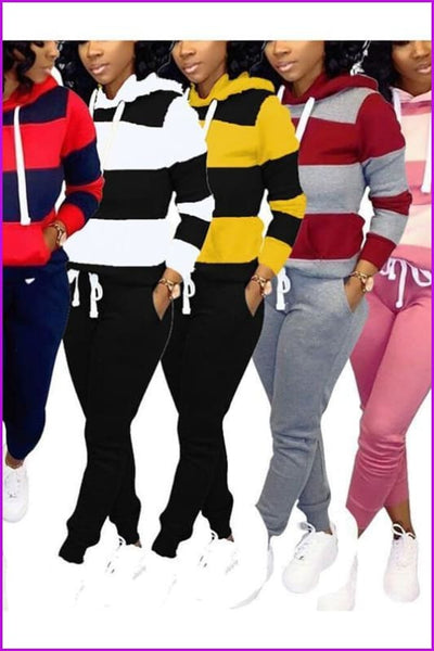 5 Colors Casual Hoodie And Pants Set F275 - Furdela