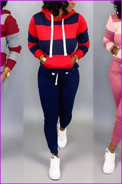 5 Colors Casual Hoodie And Pants Set F275 - Furdela