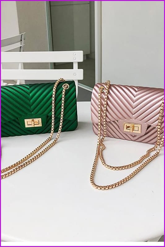 5 Colors Elegant Chain PU Leather Shoulder Bag/Handbag F688 - Furdela