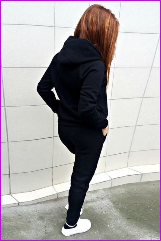 5 Colors Two Piece Hooded Sweatshirt Sets F243 - Furdela