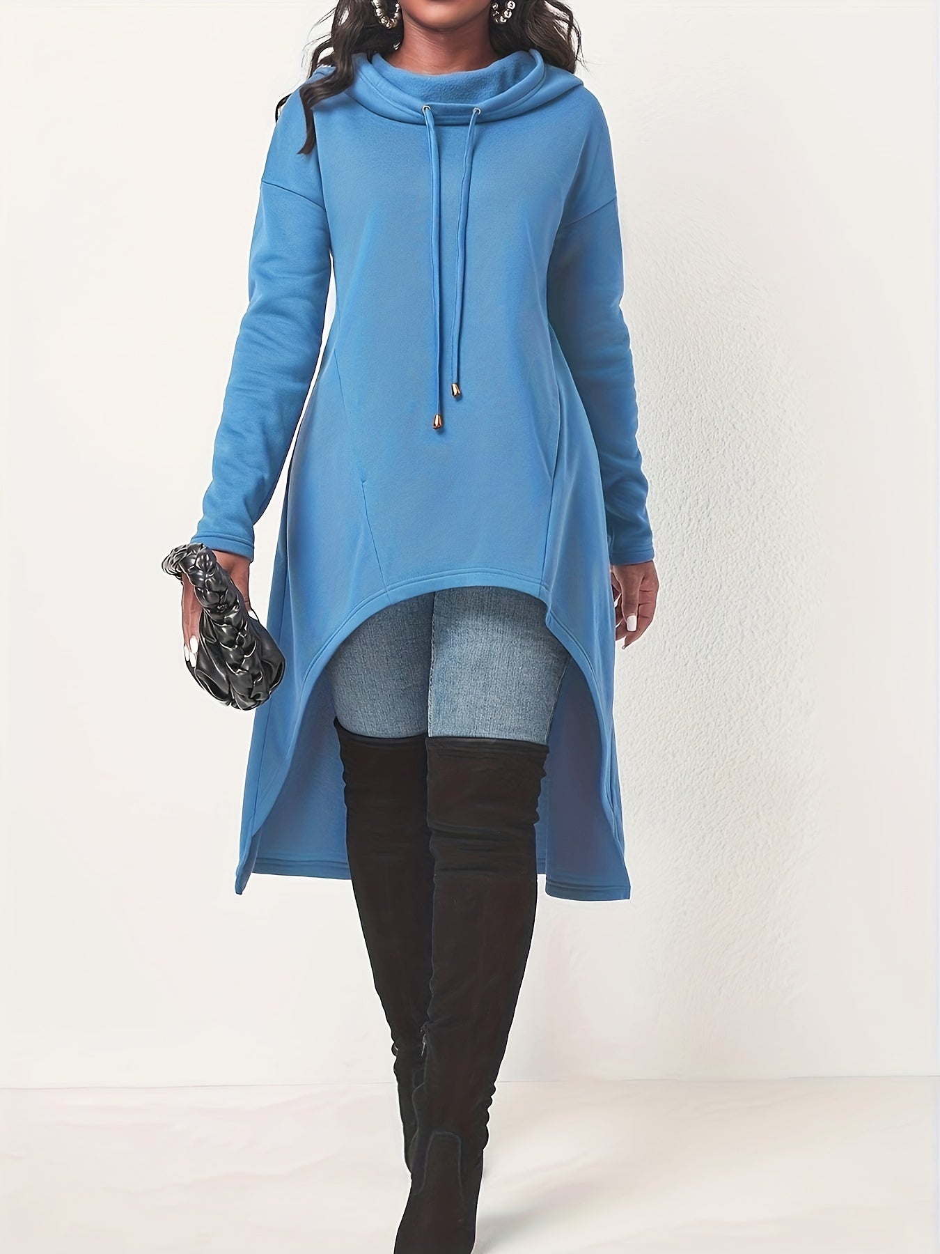 Casual Long Sleeve Drawstring Hoodie Sweatshirt KR0741 Furdela