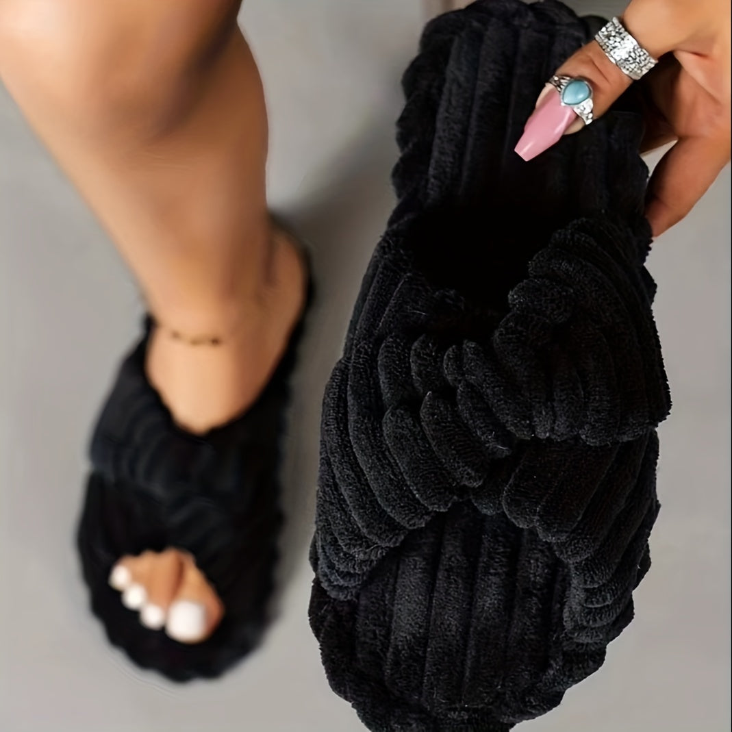 Women's Solid Color Home Slippers YT7412 Furdela