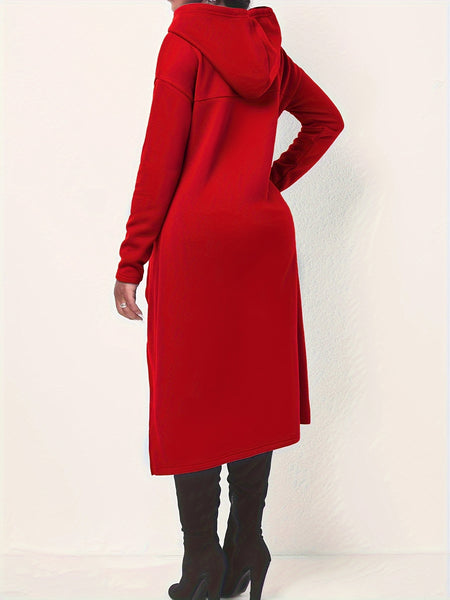 Casual Long Sleeve Drawstring Hoodie Sweatshirt KR0741 Furdela